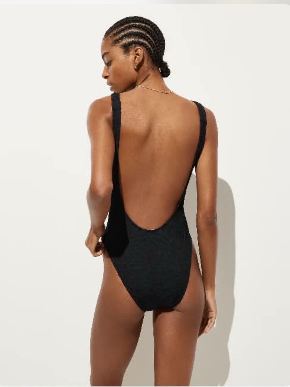 J.Crew Claudia Scrunchie One-Piece Swimsuit Black Women’s Size 12 NWT - Picture 2 of 11